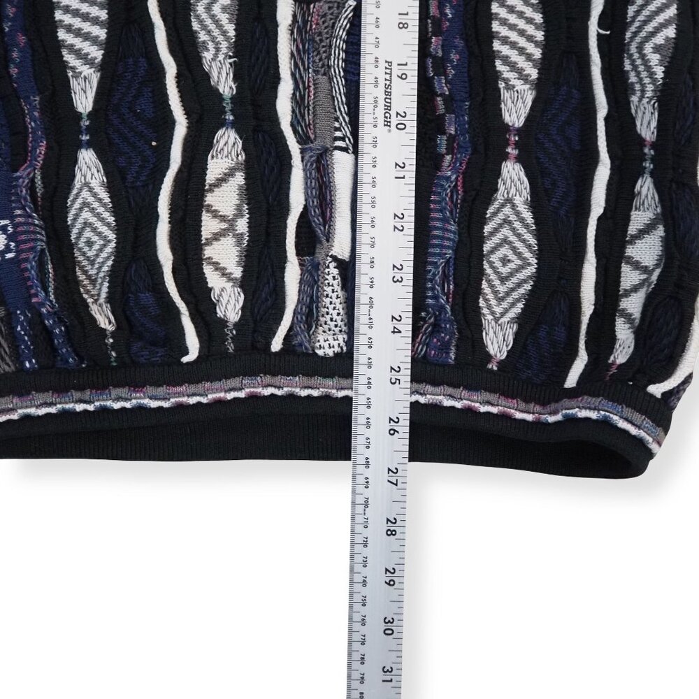 Vintage‎ 3D Textured Coogi Style Cosby Sweater Men's L Multicolor - Picture 7 of 9